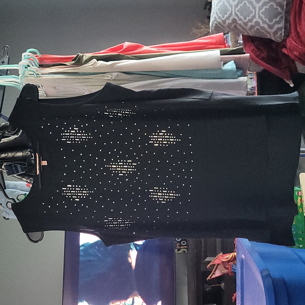 Black Rhinestone Tank